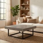 Exclusive Miami Concrete Square Coffee Table - Image 2