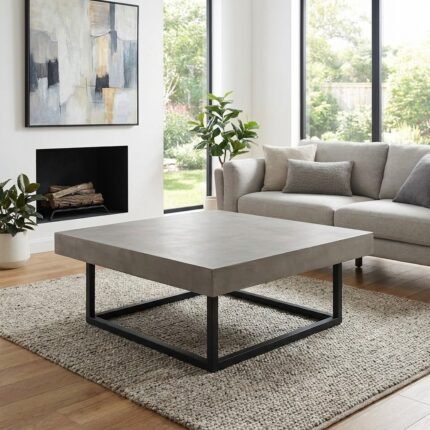 Exclusive Miami Concrete Square Coffee Table