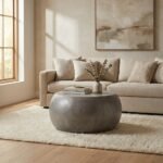 Exclusive Pebble Concrete Oval Coffee Table – Priti