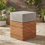Exclusive Sticca Concrete Wooden Side Table - Image 3