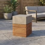 Exclusive Sticca Concrete Wooden Side Table
