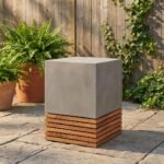 Exclusive Stecca Concrete Wooden Side Table - Priti - Image 3