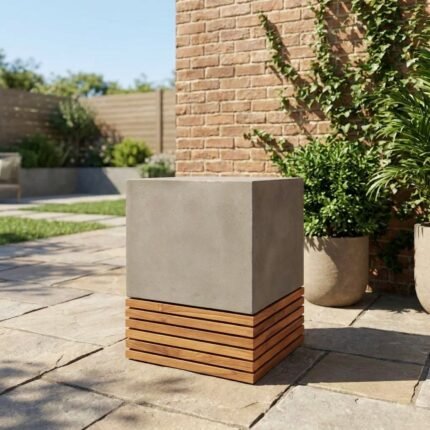 Exclusive Stecca Concrete Wooden Side Table – Priti