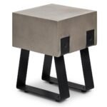 Exclusive Concrete Side Table with metal legs – Priti