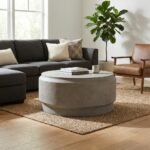 Exclusive 39 Barrel Concrete Coffee Table - Priti - Image 2