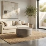 Exclusive 39 Barrel Concrete Coffee Table - Priti - Image 3