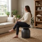 PRITI Concrete Side Table Black - Image 3