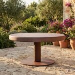 Concrete Low Coffee Table Color Red Cement -PRITI - Image 5