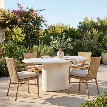 Contemporary Organic Natural Plaster Angus Coffee Table 150cm