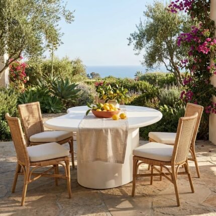 Contemporary Organic Natural Plaster Angus Coffee Table 150cm