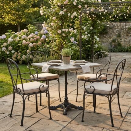 Exclusive Alfresco Gray Square Dining Table – Priti