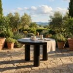 Exclusive Black Concrete Outdoor Dining Table - Priti - Image 3