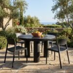 Exclusive Black Concrete Outdoor Dining Table - Priti