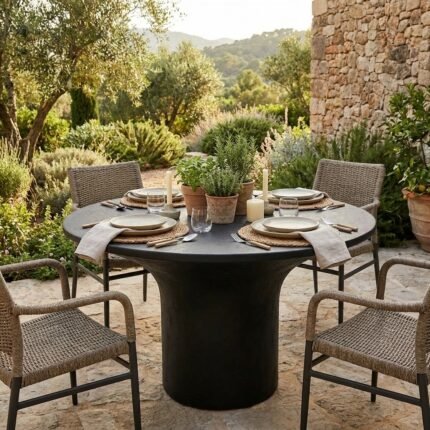 Exclusive Concrete Outdoor Geometric Table – Priti