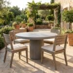 Exclusive Tama Round Dining Table - Slate Gray Outdoor - Priti - Image 3