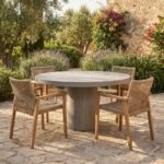 Exclusive Tama Round Dining Table - Slate Gray Outdoor - Priti - Image 4