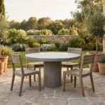 Exclusive Tama Round Dining Table - Slate Gray Outdoor - Priti - Image 2
