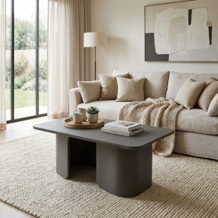 gray Concrete Coffee Table