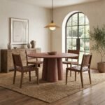 Irvine Concrete Dining Table Red Cement Handmade - Image 4