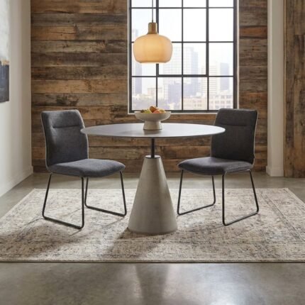 PRITI Dining Table in Black Steel