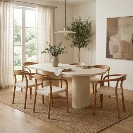 PRITI Frank Oval Dining Table