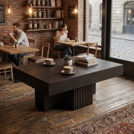 PRITI Gear Coffee Black Table