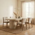 White Concrete Dining Table - Image 65
