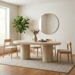 White Concrete Dining Table - Image 64