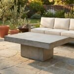 Exclusive Concrete Outdoor Coffee Table - Priti - Image 3