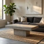 Exclusive Concrete Outdoor Coffee Table - Priti - Image 5