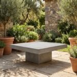 Exclusive Una Concrete Outdoor Coffee Table - Priti - Image 3