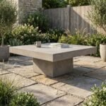 Exclusive Una Concrete Outdoor Coffee Table - Priti - Image 2