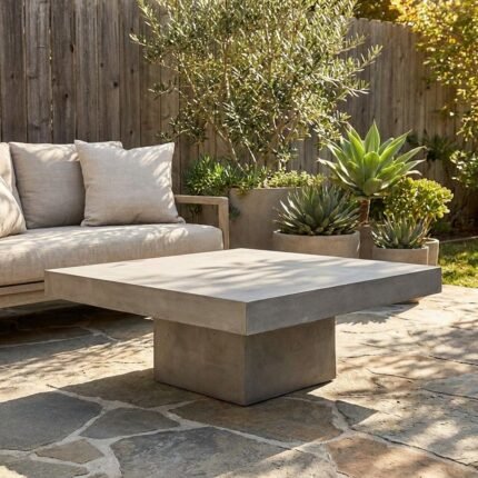 Exclusive Una Concrete Outdoor Coffee Table – Priti
