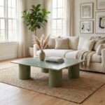 PRITI Coffee Table in Raw Green