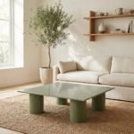 PRITI Coffee Table in Raw Green - Image 3