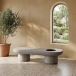 PRITI ovel Outdoor Coffee Table