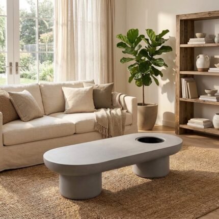 PRITI ovel Outdoor Coffee Table