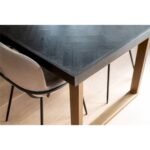 Table à manger en bois et laiton noir PRITI