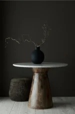 PRITI spisebord, Seashell Serenity Table, PearlNest Sofaboard, PRITI PebbleStone Dining Table