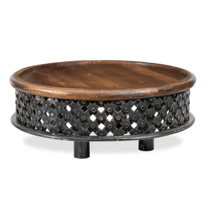 PRITI DISTRESSED BLACK COFFEE TABLE