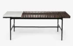 PRITI Covent Garden Outdoor Coffee Table | Wooden & Marble Finish Teapoy For Home