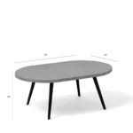 PRITI Curved Mono Coffee Table | Breakfast Table for Home