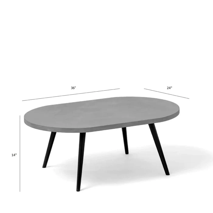 PRITI Curved Mono Coffee Table | Breakfast Table for Home