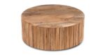 PRITI Ribbed Coffee Table for Living Room | Wooden Central Desk