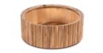 PRITI Ribbed Coffee Table for Living Room | Wooden Central Desk