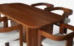 PRITI Attica Dining Table With 6 Anish Chairs For Home Decor