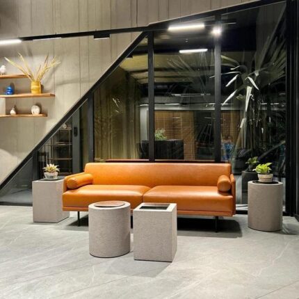 PRITI Concrete Tables Set of 2 | Sofa Sidetable for Office
