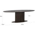 Table à manger ovale en bois PRITI