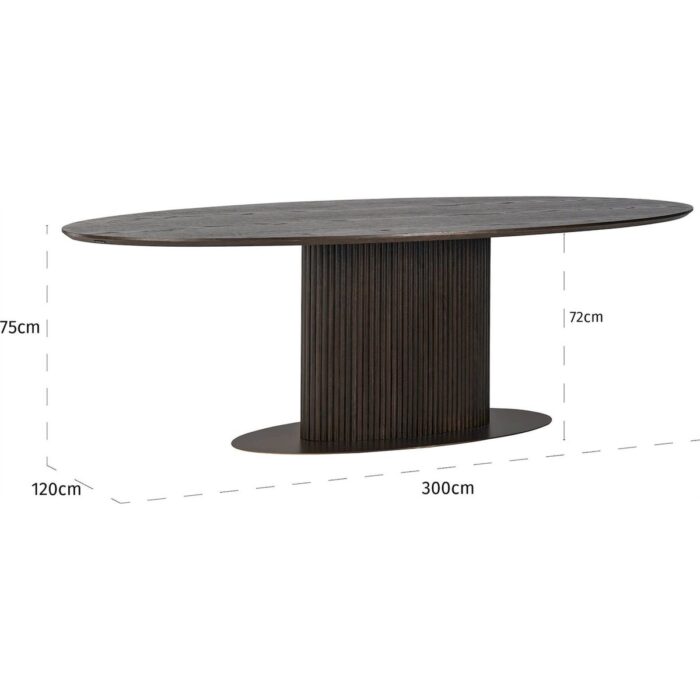 Table à manger ovale en bois PRITI
