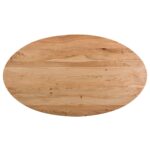 Table à manger ovale PRITI pour 8 personnes en bois et pieds en métal 200 cm